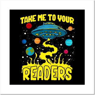 Take Me to Your Readers! Funny Book Lover Gift Posters and Art